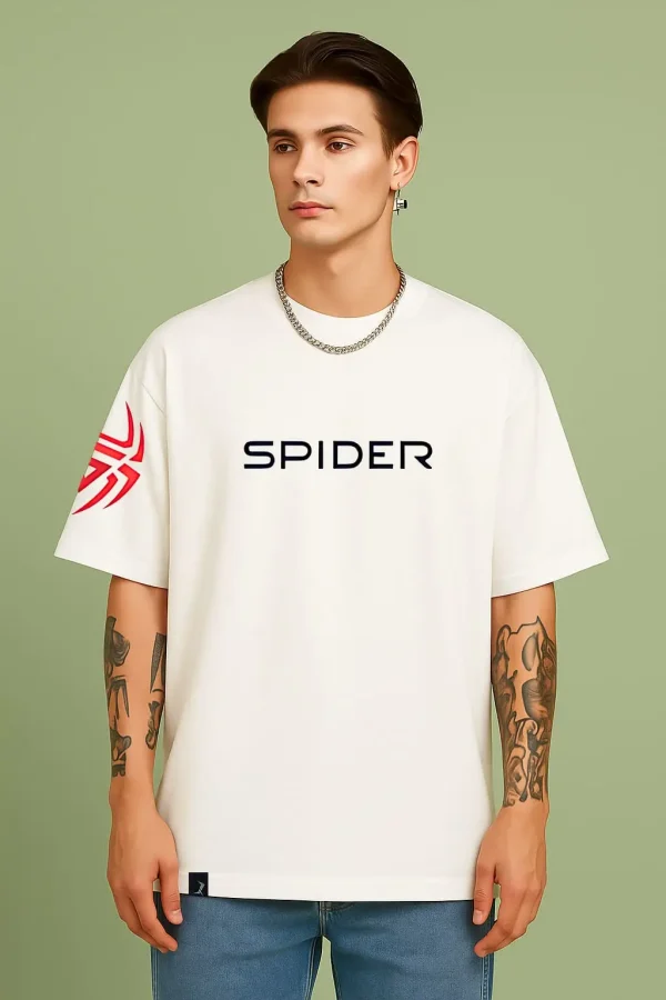 Spider Man - White Cotton Men's T-shirt
