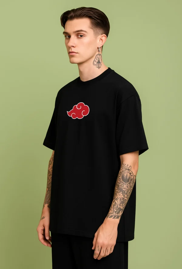 2 Itachi- Black Cotton Men's T-shirt