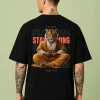 Meditation - Black Cotton Men's T-shirt