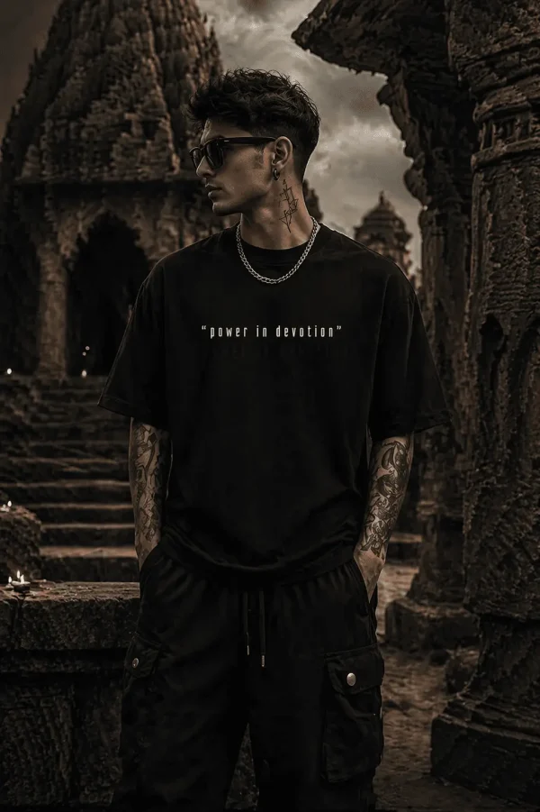 Hanuman - Black Cotton Men's T-shirt