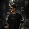 Sigma- Black Cotton Men's T-shirt