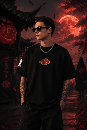 Itachi- Black Cotton Men's T-shirt