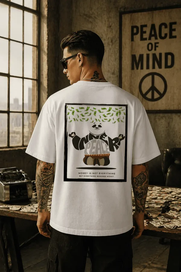 Peace - White Cotton Men's T-shirt