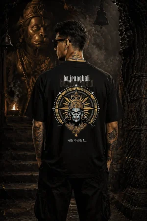 Hanuman - Black Cotton Men's T-shirt