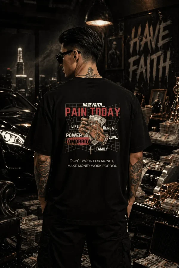 Have Faith- Black Cotton Men's T-shirt