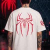 Spider Man - White Cotton Men's T-shirt