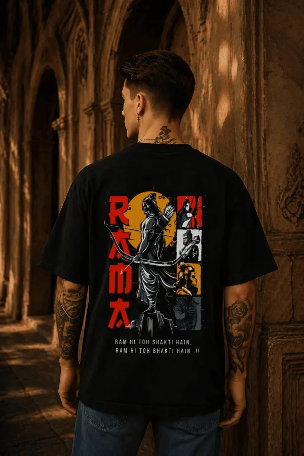 fdgh RAMA- Black Cotton Men's T-shirt