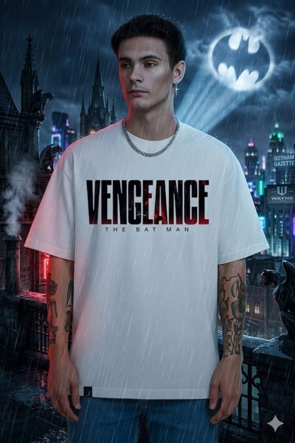 thght Vengeance - White Cotton Men's T-shirt