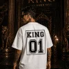 ty King - White Cotton Men's T-shirt