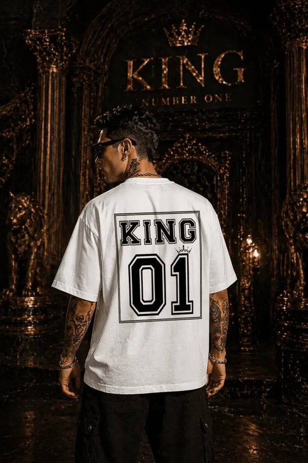 ty King - White Cotton Men's T-shirt