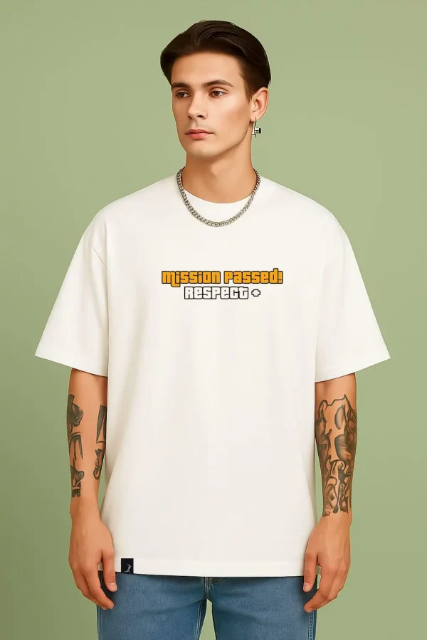 Mission Passed - White Cotton Men's T-shirt