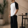 Alpha - Black & White Cotton Men's T-shirt