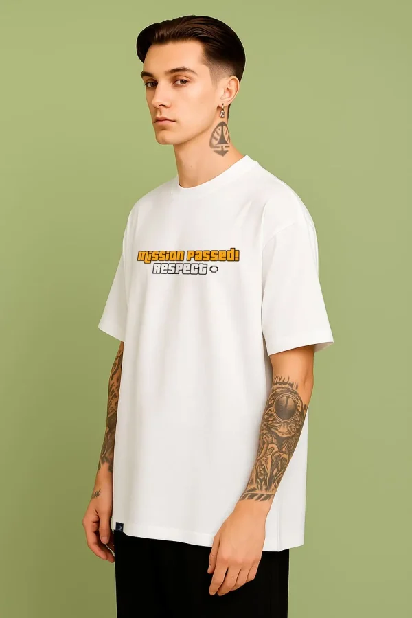 Mission Passed - White Cotton Men's T-shirt
