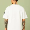 3 Round Neck - Desi Rebel - White Cotton Men's T-shirt