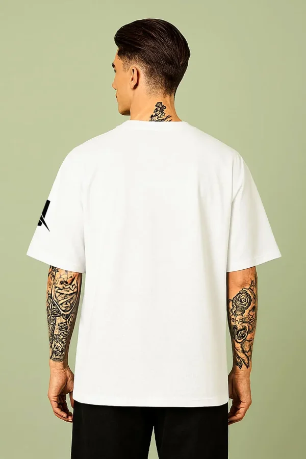 3 Desi Rebel - Spike - White Cotton Men's T-shirt