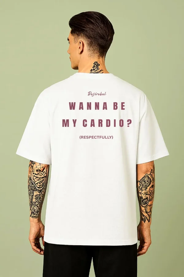 3 Cardio - White Cotton Men's T-shirt