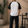 Alpha - Black & White Cotton Men's T-shirt