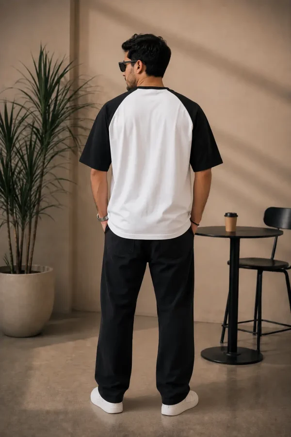 Alpha - Black & White Cotton Men's T-shirt