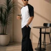 Alpha - Black & White Cotton Men's T-shirt