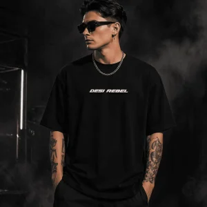 Desi Rebel - Black Cotton Men's T-shirt