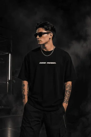 Desi Rebel - Black Cotton Men's T-shirt