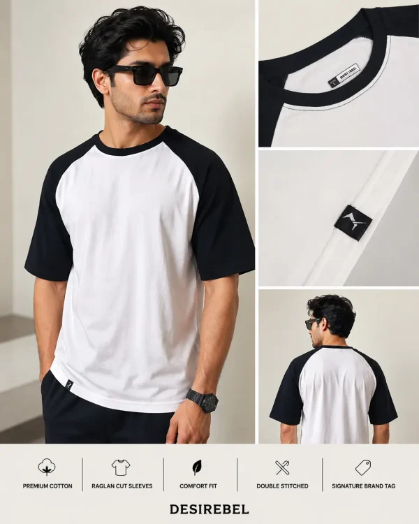 Alpha - Black & White Cotton Men's T-shirt