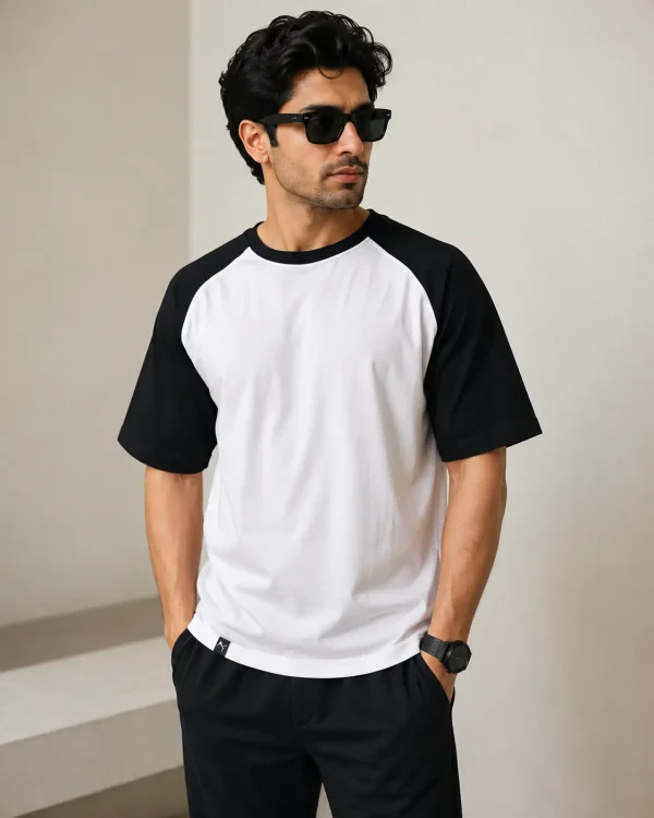 Alpha - Black & White Cotton Men's T-shirt