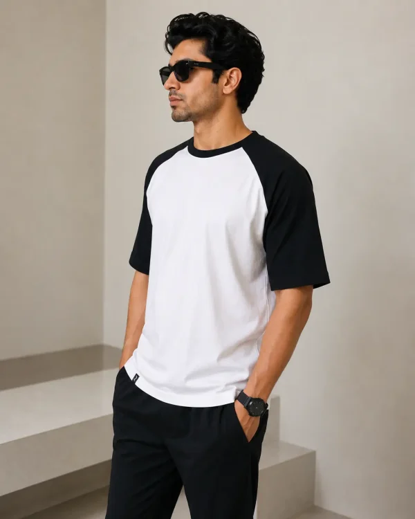 Alpha - Black & White Cotton Men's T-shirt