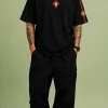 Ronaldo - Black & red Cotton Men's T-shirt