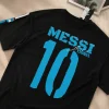Messi - Black & Blue Cotton Men's T-shirt
